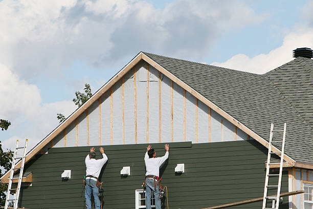Professional Vinyl Siding technician working in Edinburg, IL